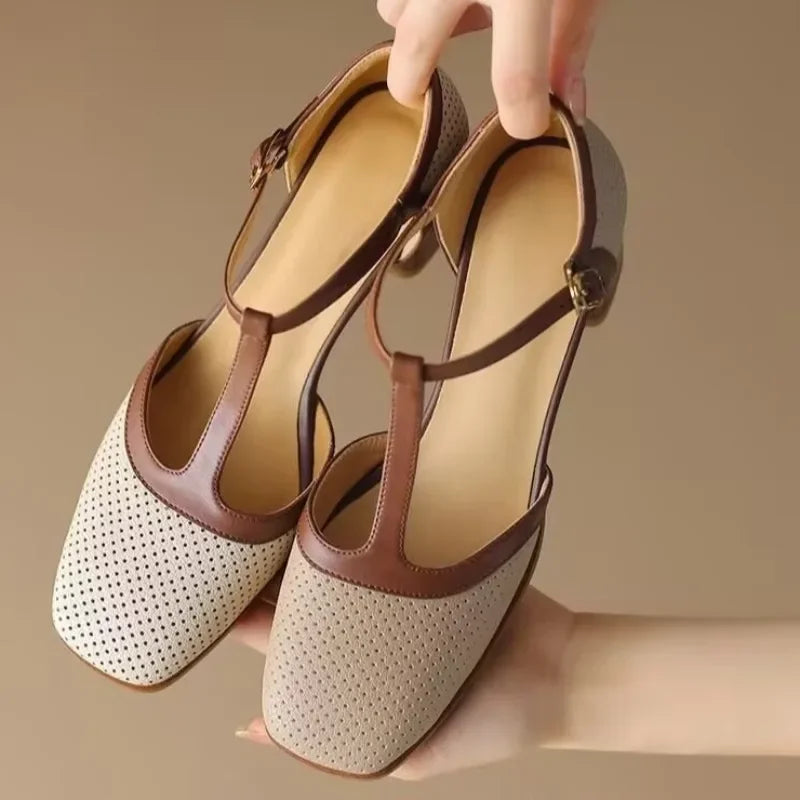 Colette | Escarpins Vintage à Talon Bloc
