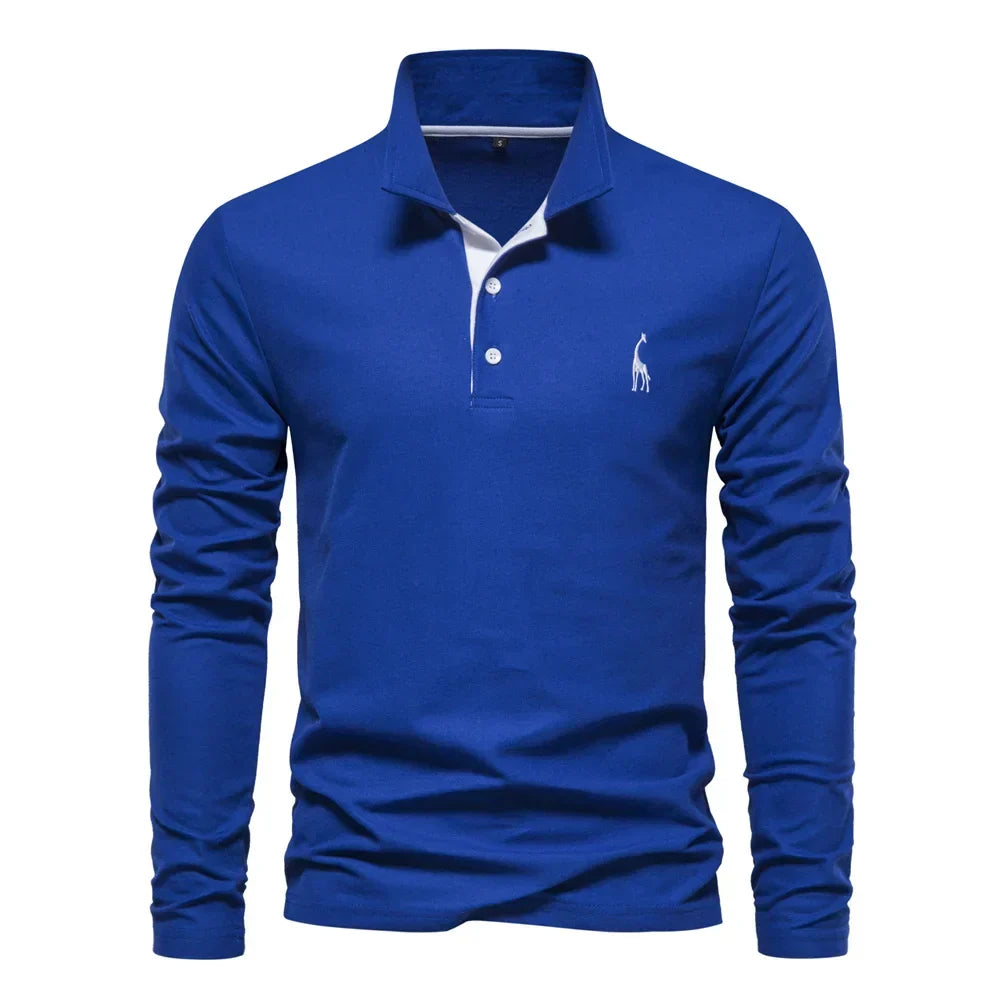 Édouard | Pull Polo Élégant à Broderie