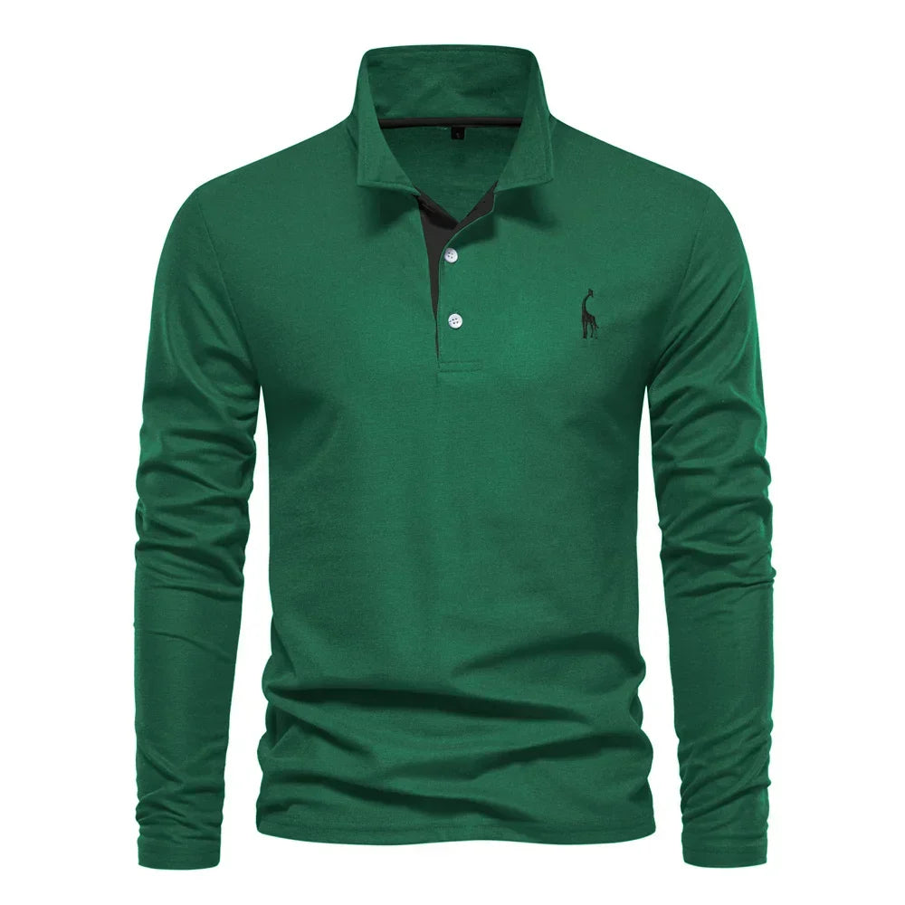 Édouard | Pull Polo Élégant à Broderie