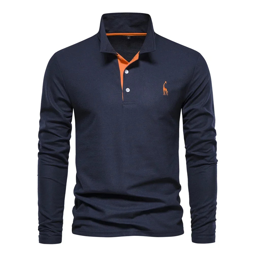 Édouard | Pull Polo Élégant à Broderie