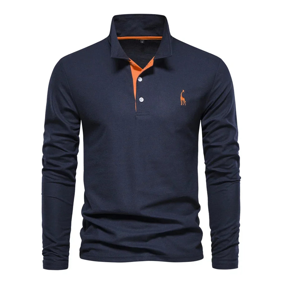 Édouard | Pull Polo Élégant à Broderie