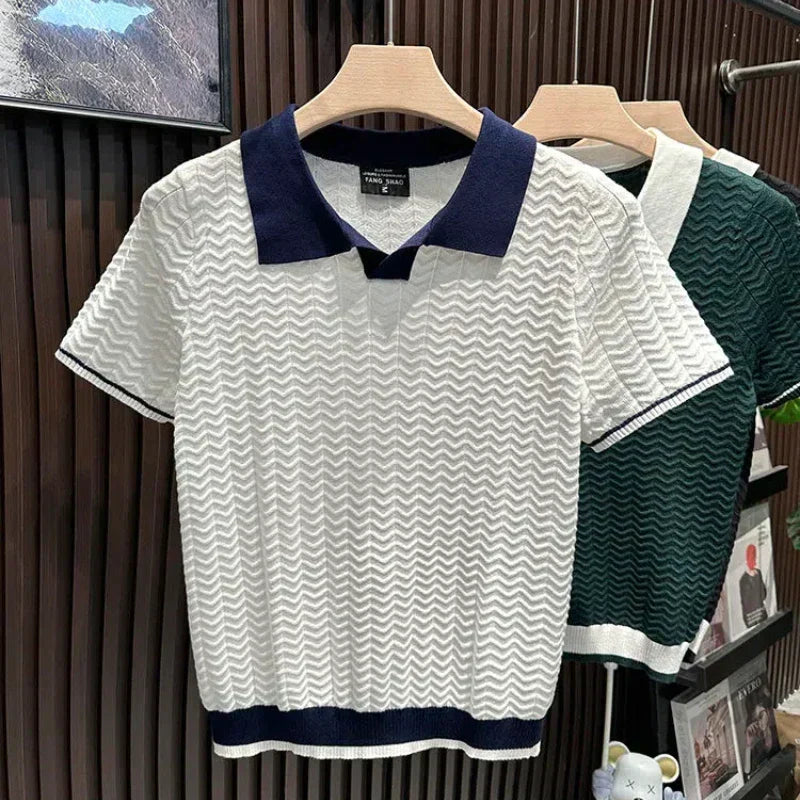 Florent | Polo Texturé Élégant pour Homme