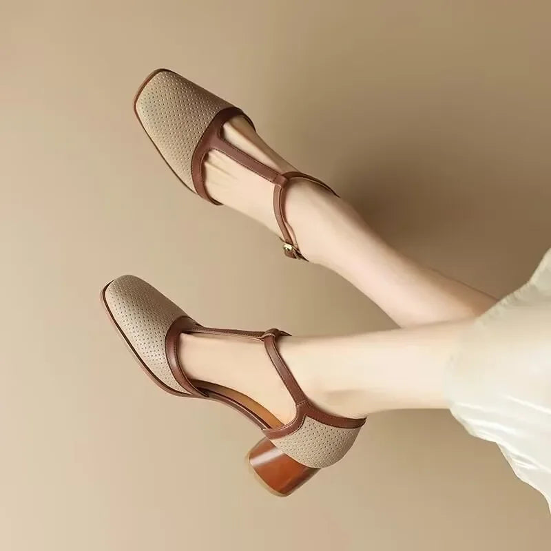 Colette | Escarpins Vintage à Talon Bloc
