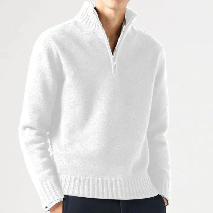 Timothée | Pull en Laine à Col Montant Zippé