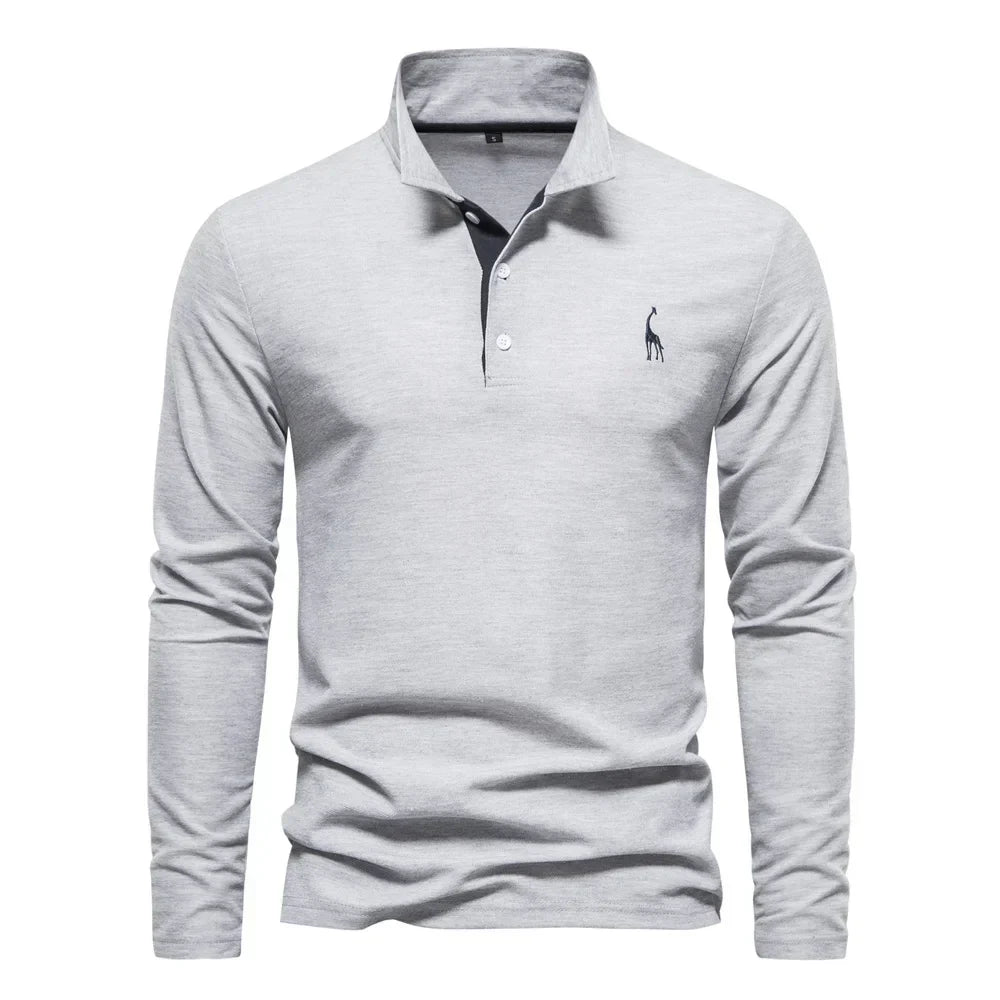 Édouard | Pull Polo Élégant à Broderie