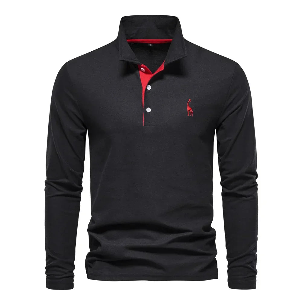 Édouard | Pull Polo Élégant à Broderie