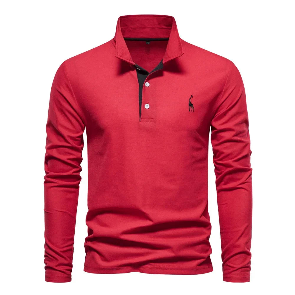Édouard | Pull Polo Élégant à Broderie