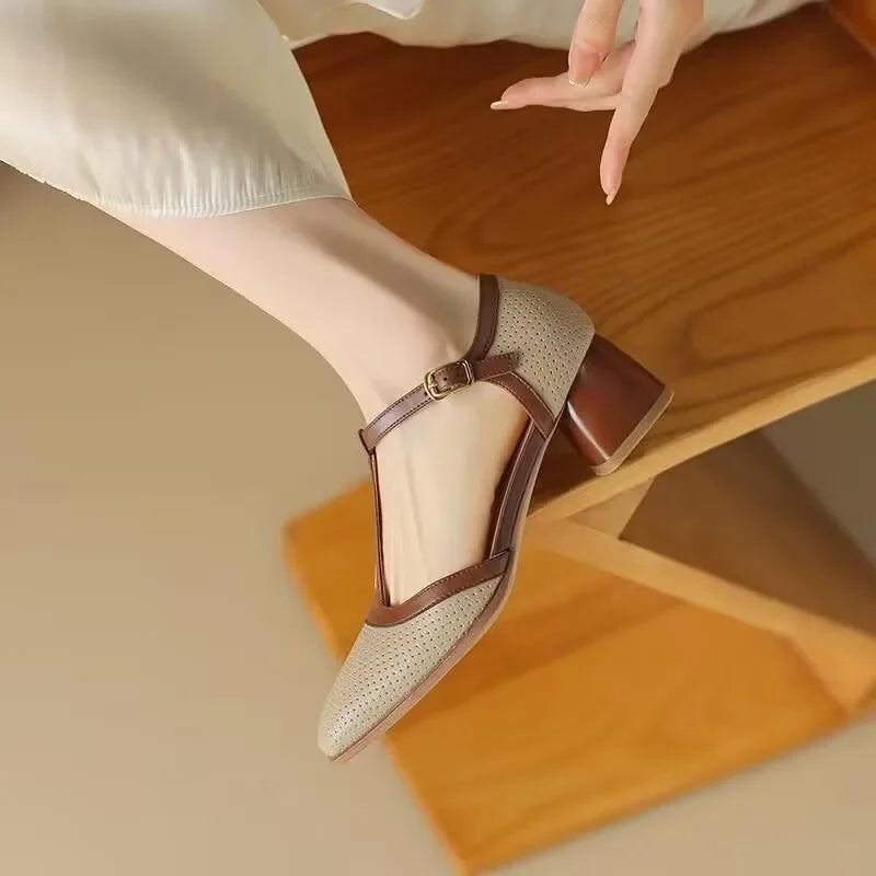 Colette | Escarpins Vintage à Talon Bloc
