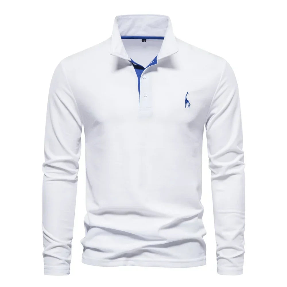 Édouard | Pull Polo Élégant à Broderie