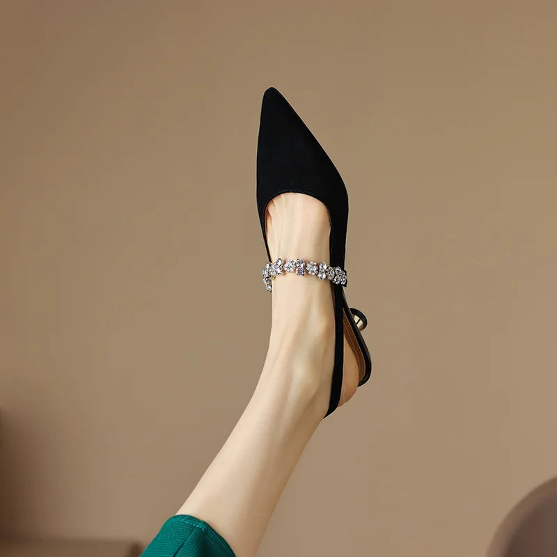 Victoire | Escarpins Brillants à Bride