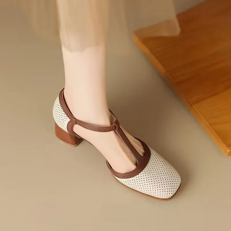 Colette | Escarpins Vintage à Talon Bloc