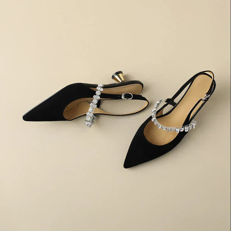Victoire | Escarpins Brillants à Bride
