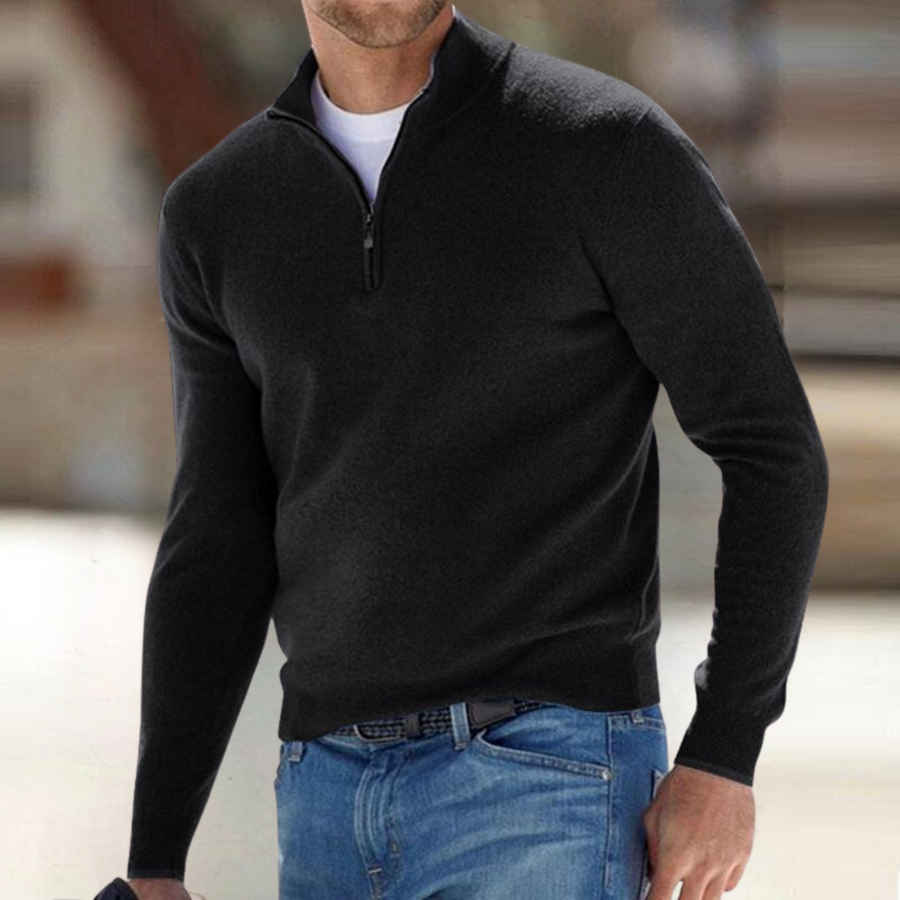 Aymeric | Pull Texturé à Fermeture Zippée