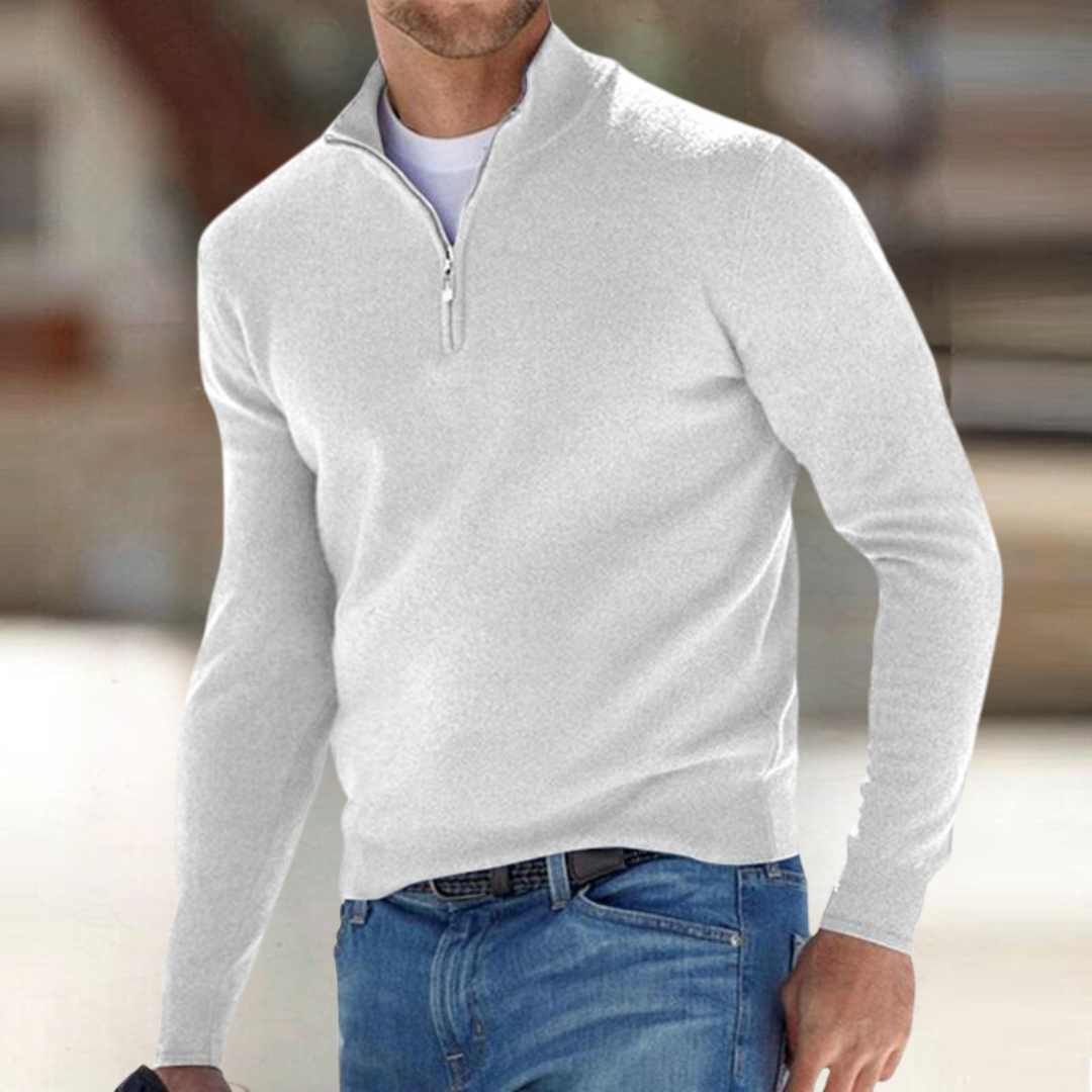 Aymeric | Pull Texturé à Fermeture Zippée