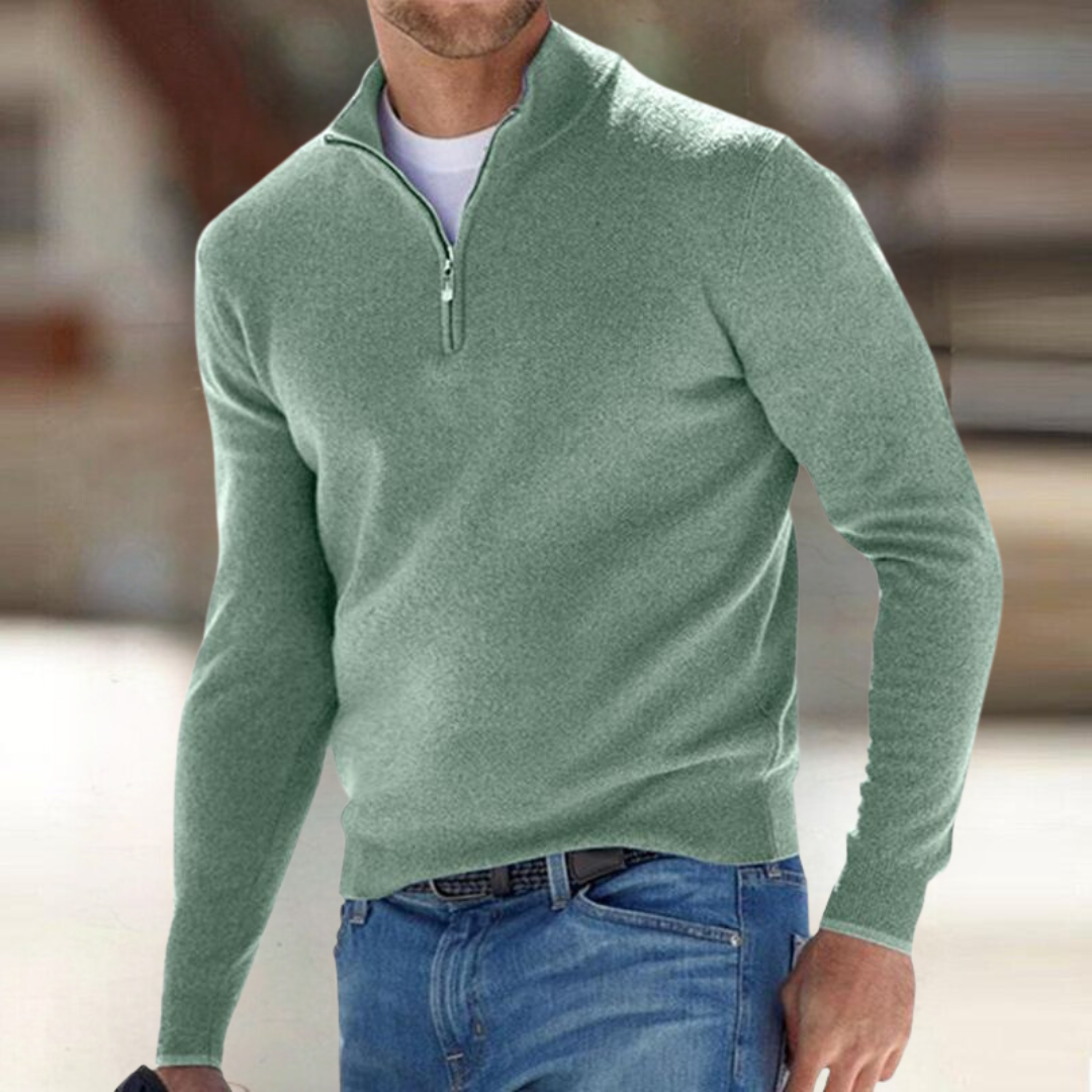 Aymeric | Pull Texturé à Fermeture Zippée