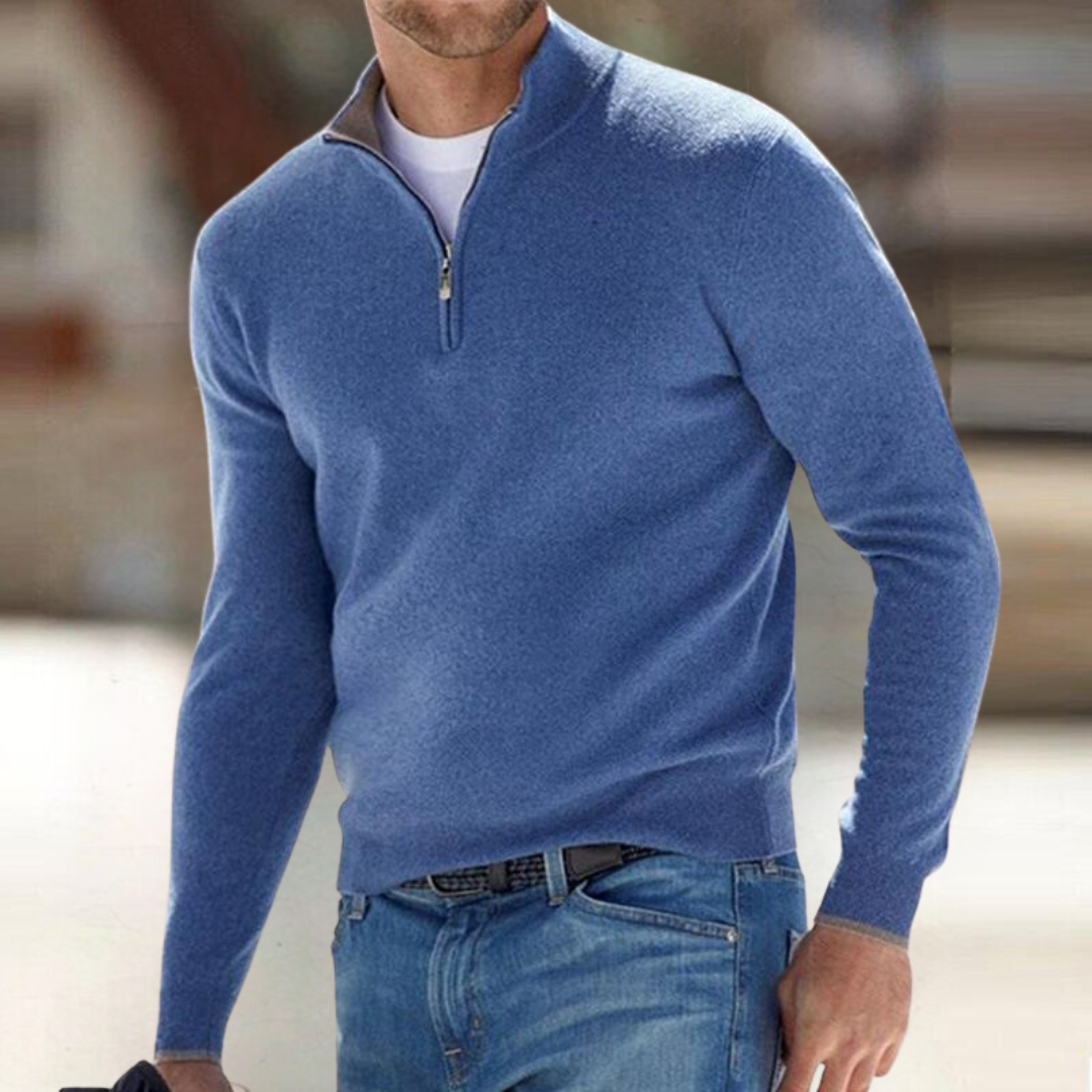 Aymeric | Pull Texturé à Fermeture Zippée