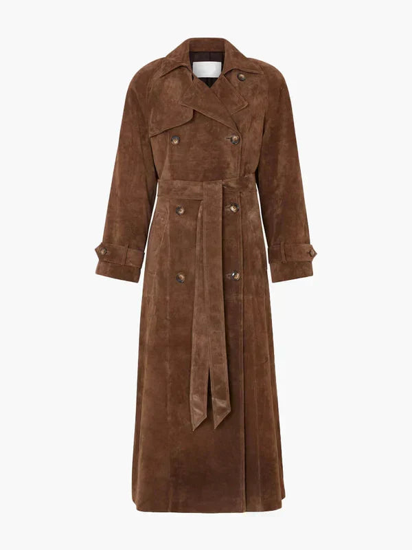 Constance | Trench Chic à Effet Daim
