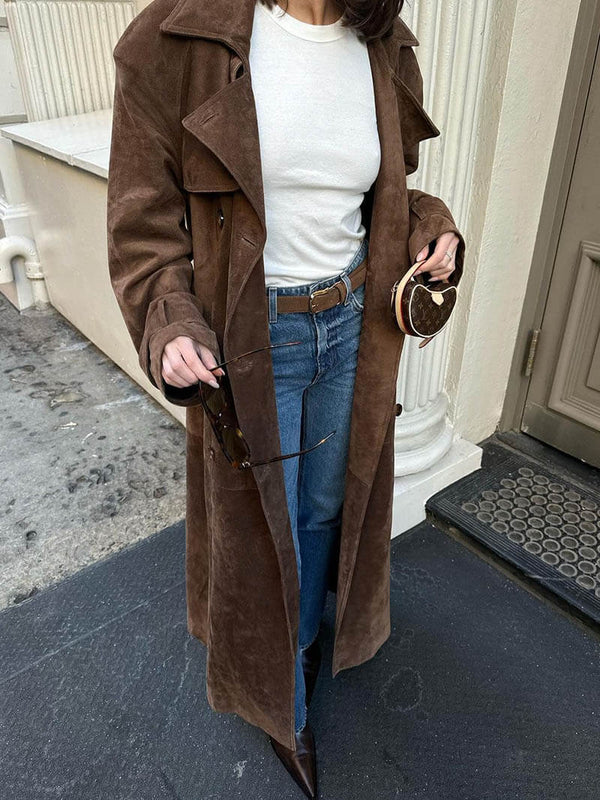 Constance | Trench Chic à Effet Daim