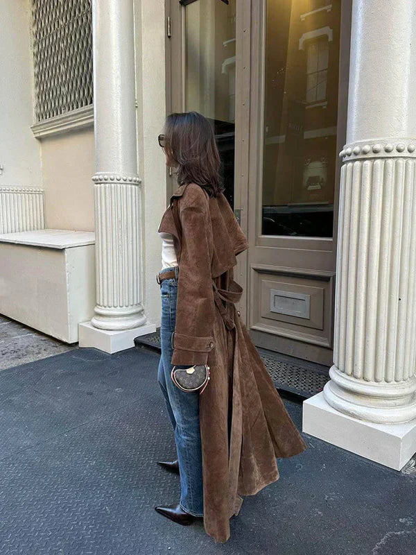 Constance | Trench Chic à Effet Daim