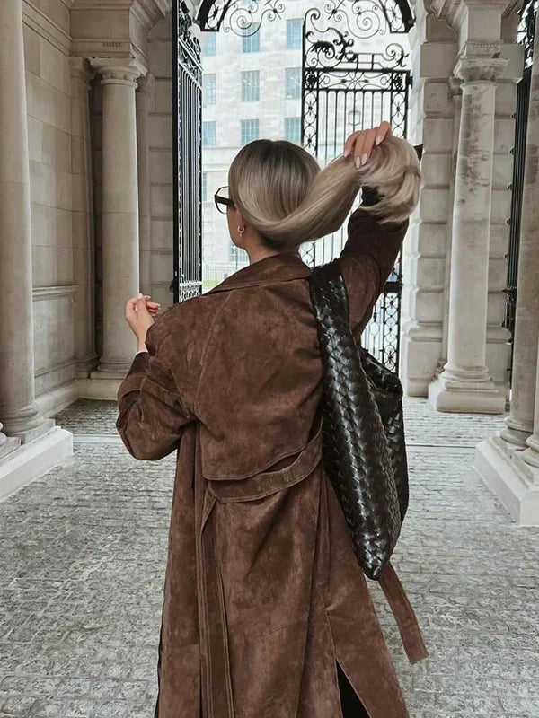 Constance | Trench Chic à Effet Daim