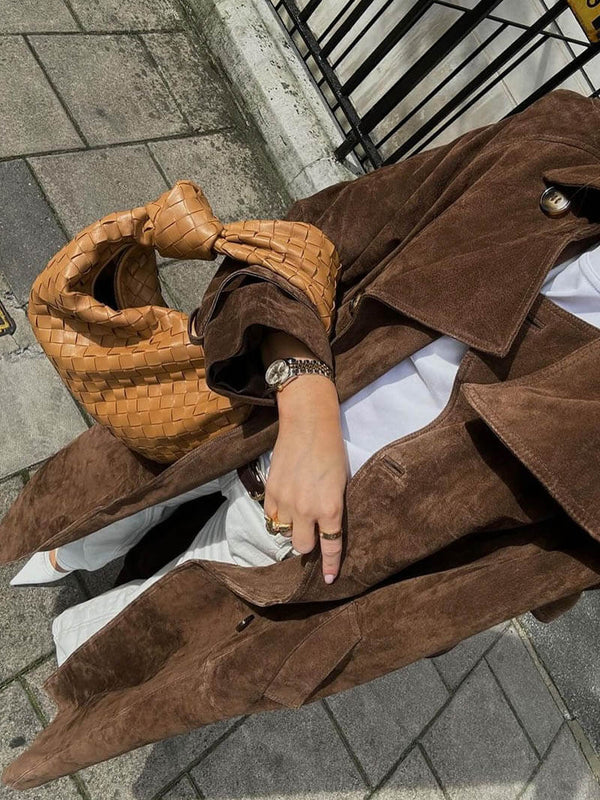 Constance | Trench Chic à Effet Daim