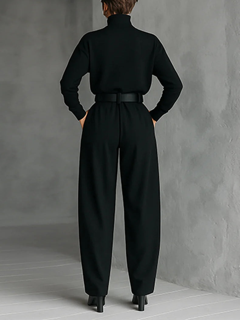 Clémence | Ensemble Élégant Col Roulé & Pantalon