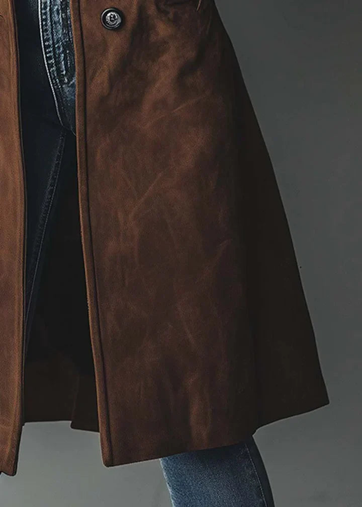 Cléophée | Manteau Élégant à Effet Suédé
