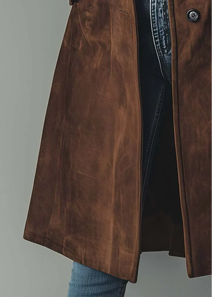 Cléophée | Manteau Élégant à Effet Suédé
