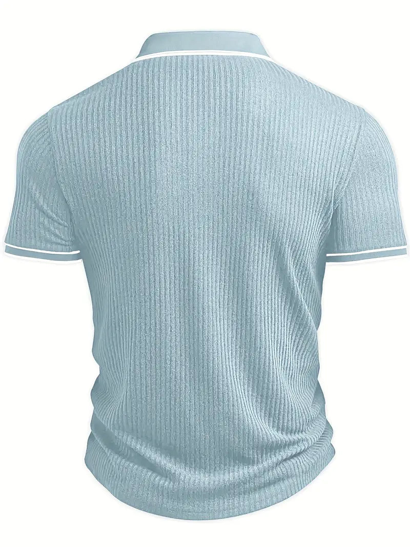 Maxime | Polo Structuré à Col Contrasté pour Homme