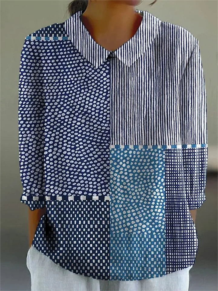 Zoé | Blouse Artistique aux Motifs Colorés