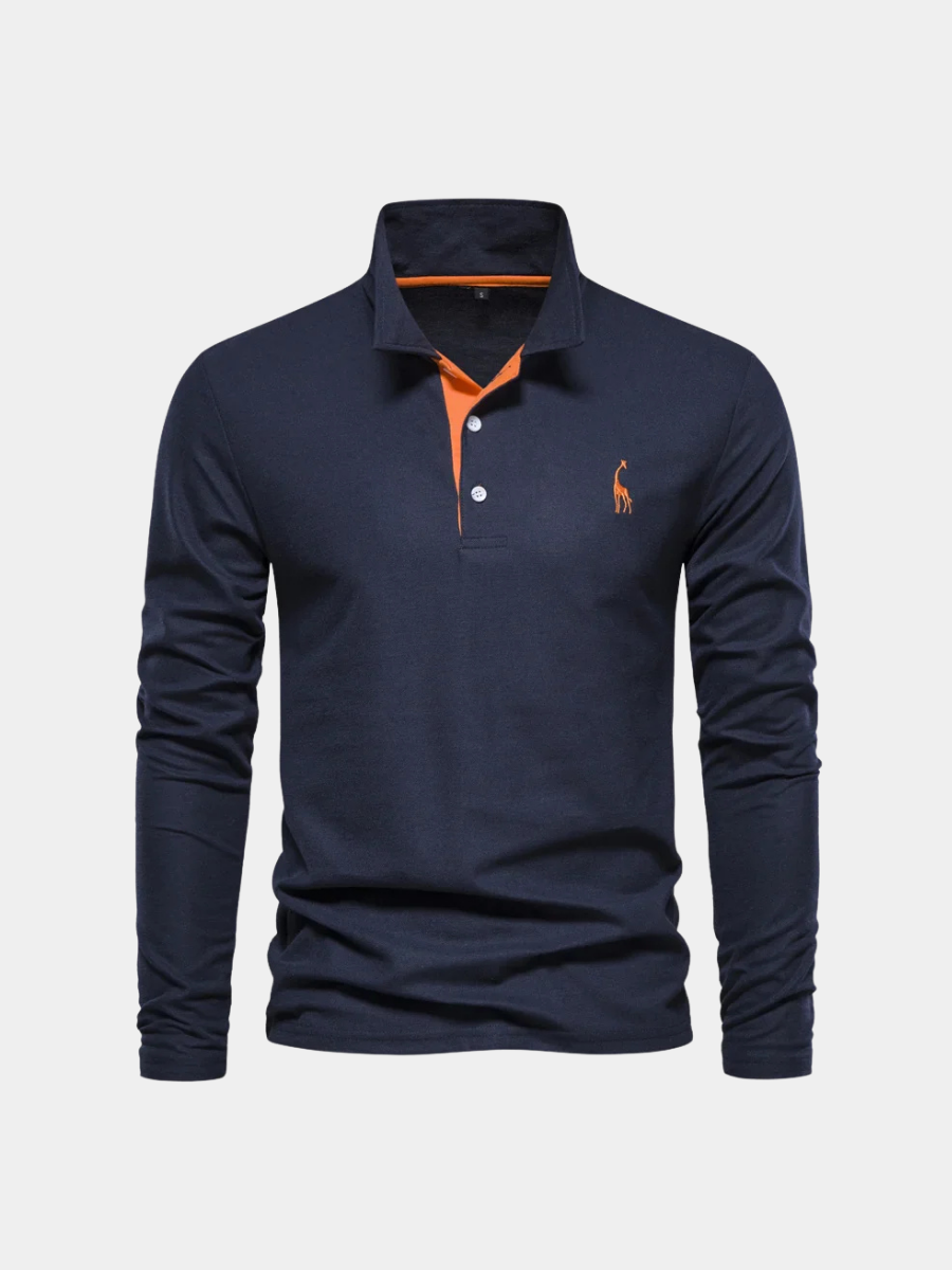 Édouard | Pull Polo Élégant à Broderie