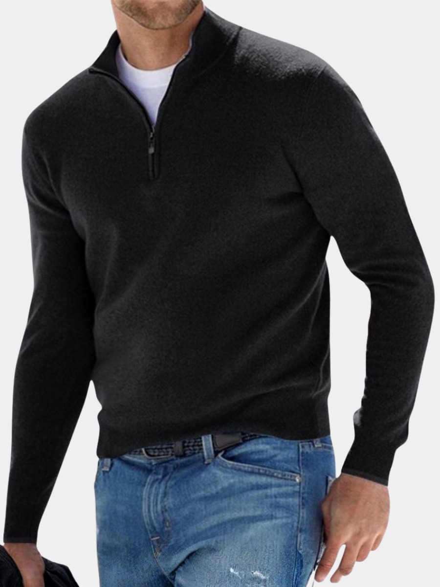Aymeric | Pull Texturé à Fermeture Zippée