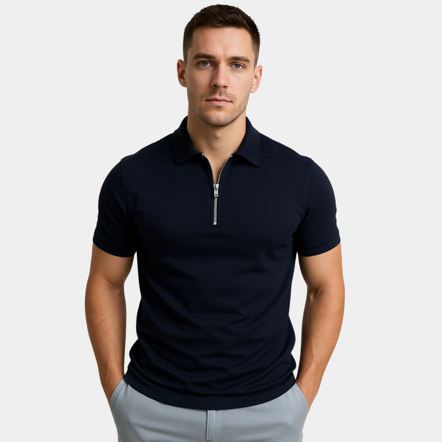 Valentin | Polo Moderne à Col Zippé pour Homme