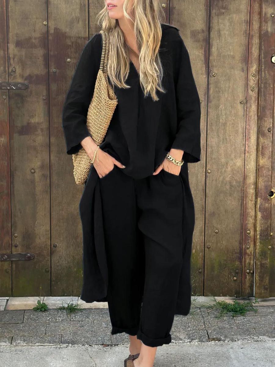 Éloïse | Ensemble Long en Lin Mélangé