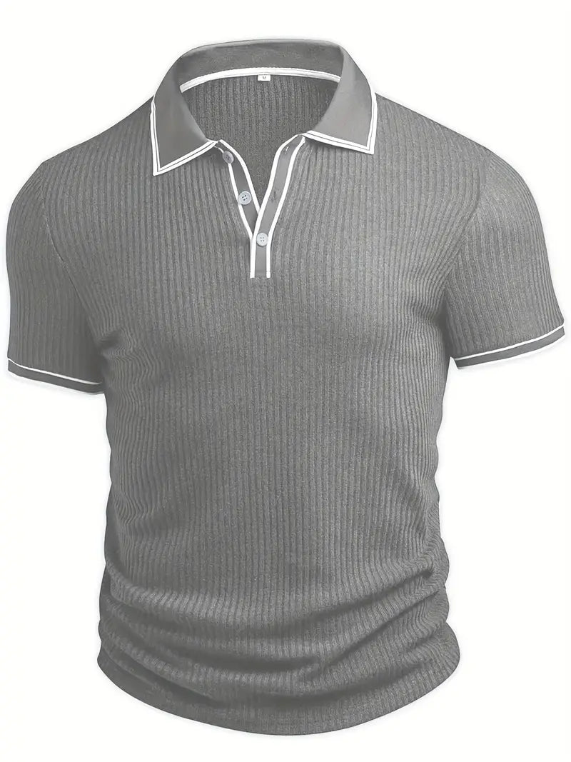 Maxime | Polo Structuré à Col Contrasté pour Homme