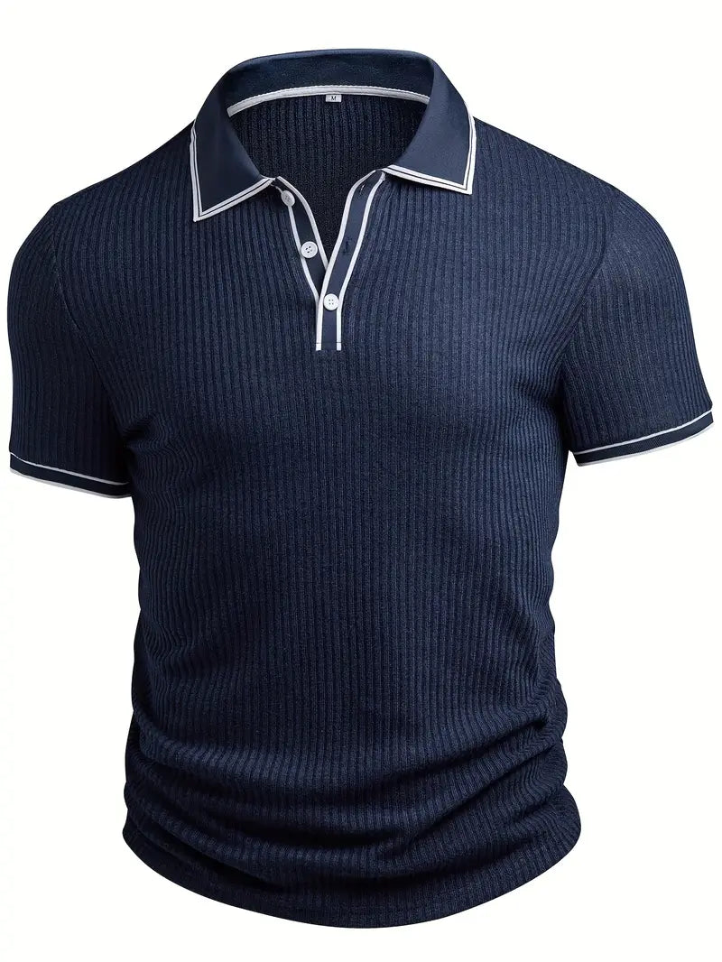 Maxime | Polo Structuré à Col Contrasté pour Homme