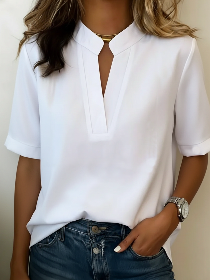 Juliette | Blouse Élégante à Col Sophistiqué