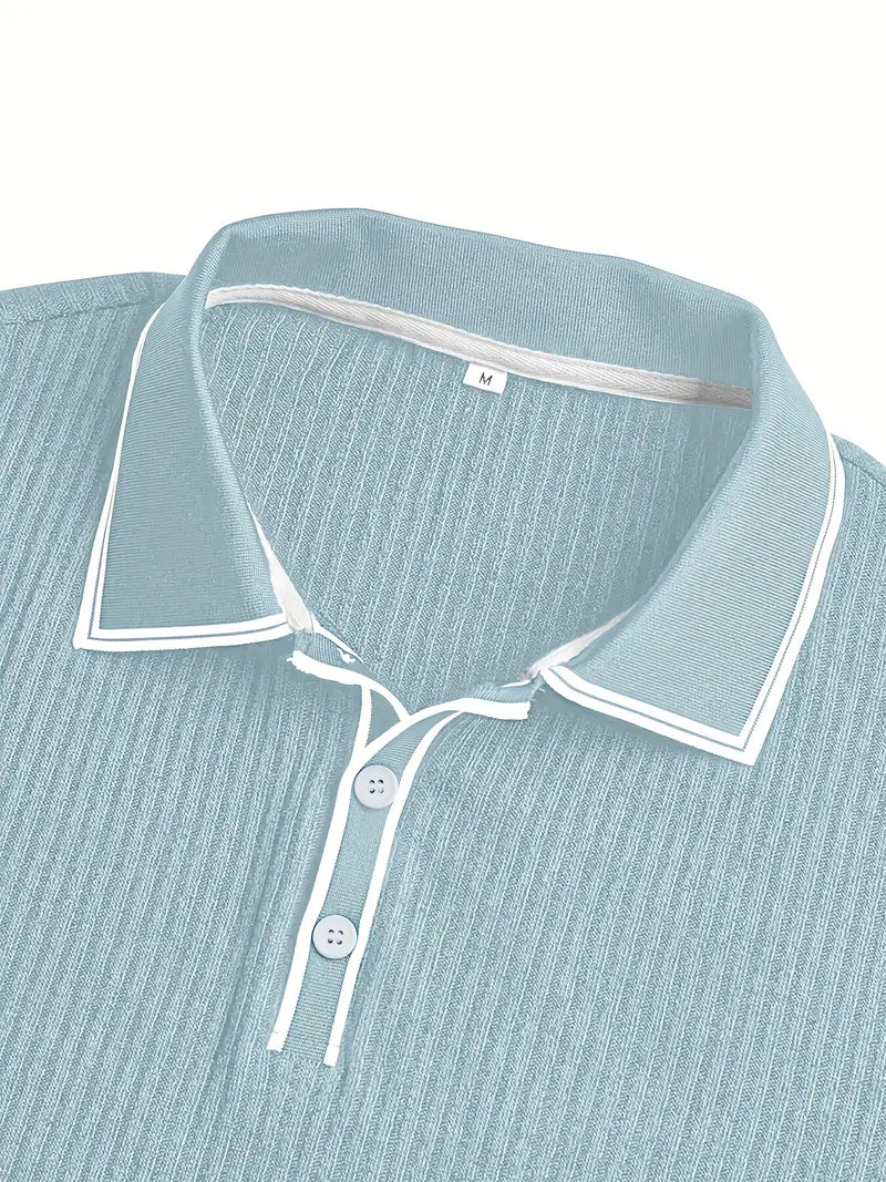 Maxime | Polo Structuré à Col Contrasté pour Homme
