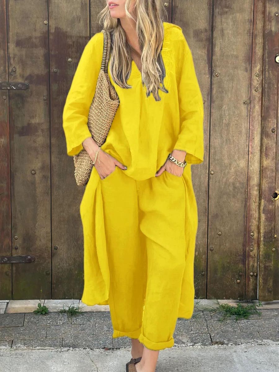 Éloïse | Ensemble Long en Lin Mélangé