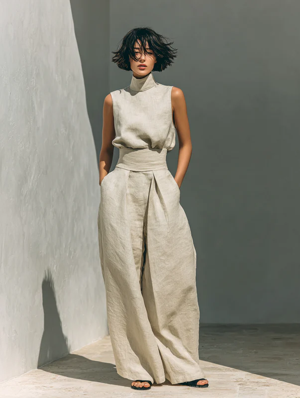 Céleste | Ensemble Minimaliste en Coton et Lin