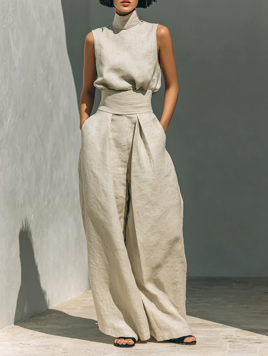 Céleste | Ensemble Minimaliste en Coton et Lin