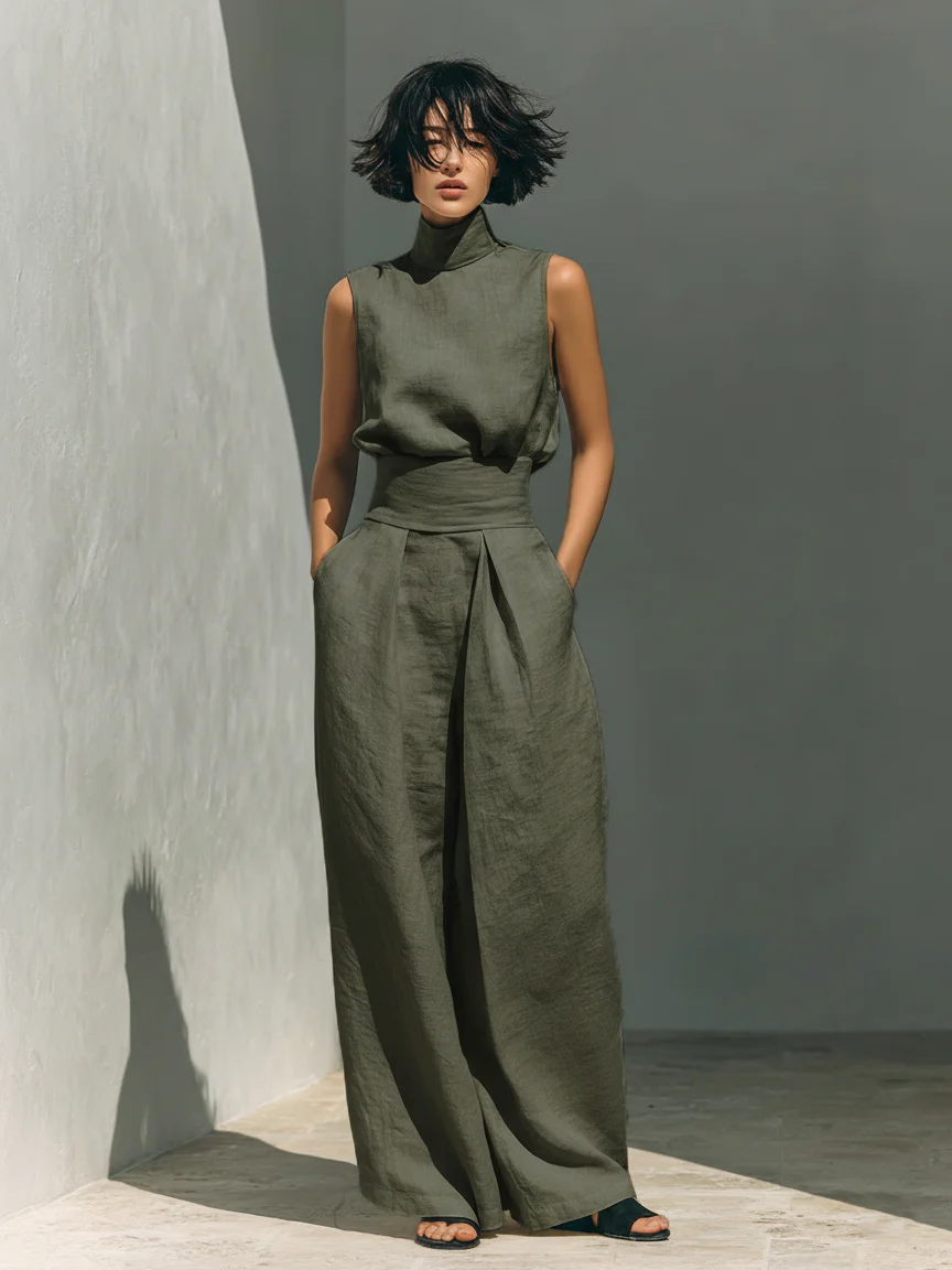 Céleste | Ensemble Minimaliste en Coton et Lin