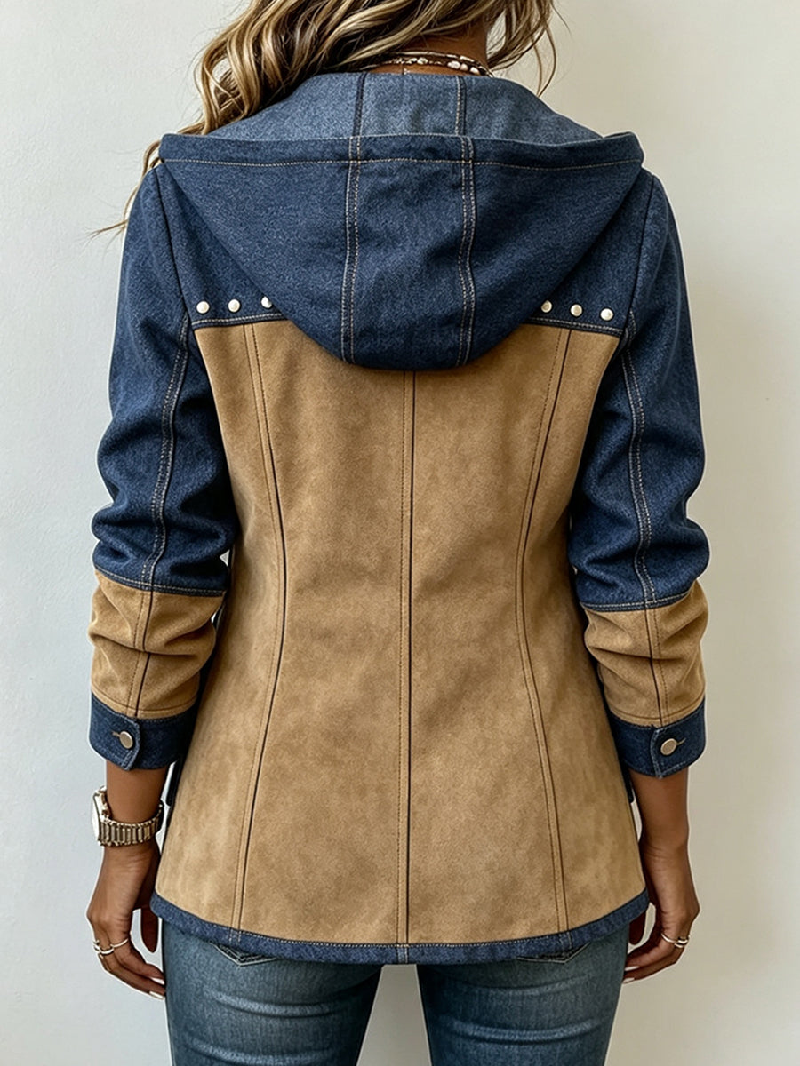Ophélie | Veste à Capuche Bi-Matière