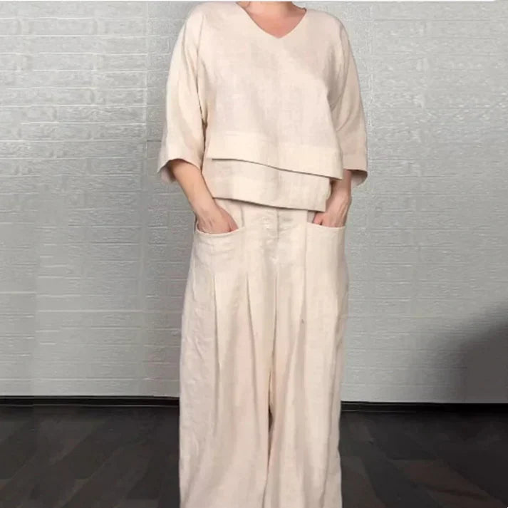 Élise | Ensemble 2 Pièces en Coton et Lin