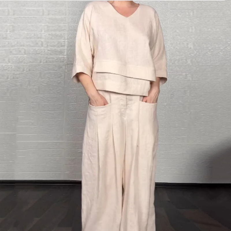 Élise | Ensemble 2 Pièces en Coton et Lin