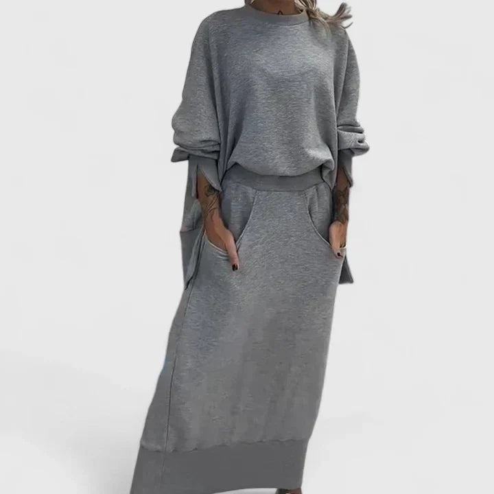 Maëlle | Ensemble Chic Sweat & Jupe Longue