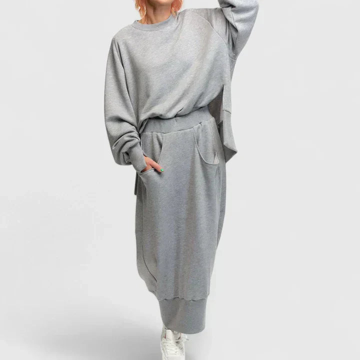 Maëlle | Ensemble Chic Sweat & Jupe Longue