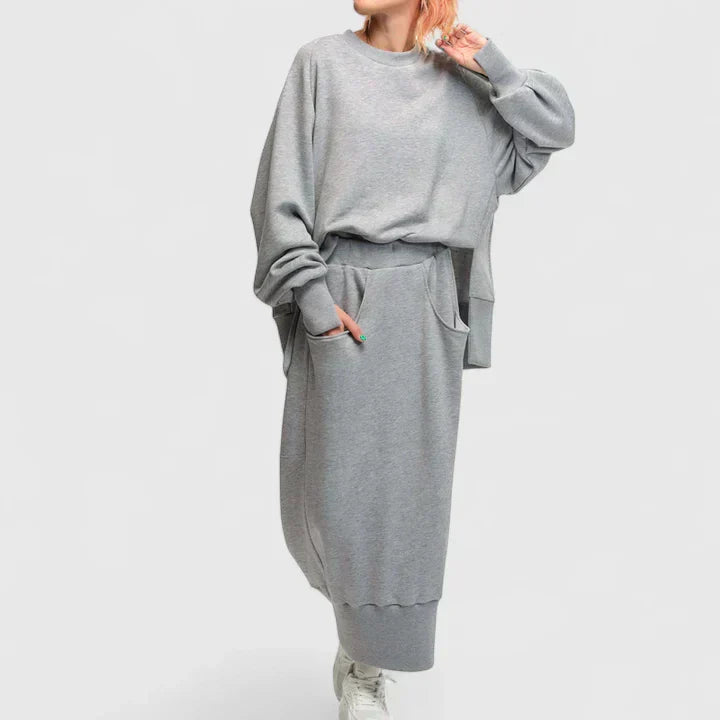 Maëlle | Ensemble Chic Sweat & Jupe Longue