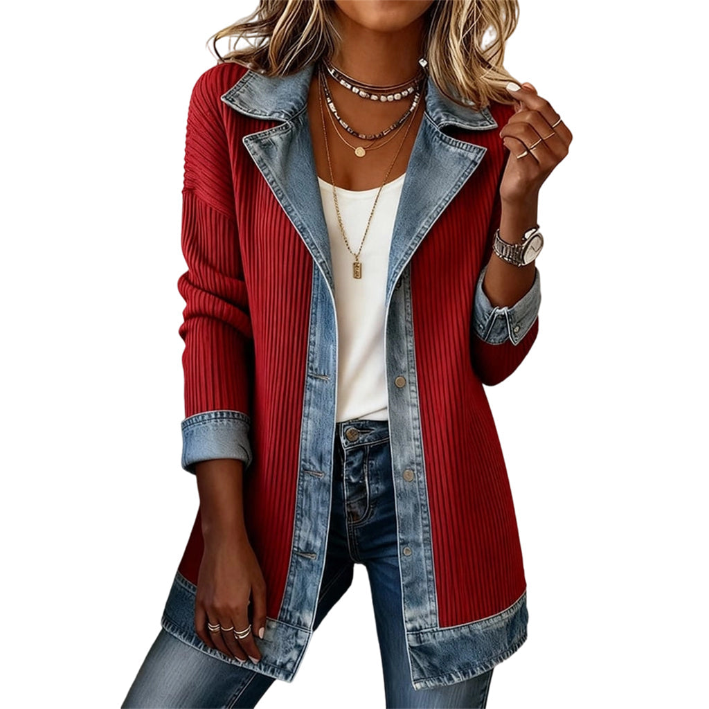 Élégance | Manteau en Maille et Jean