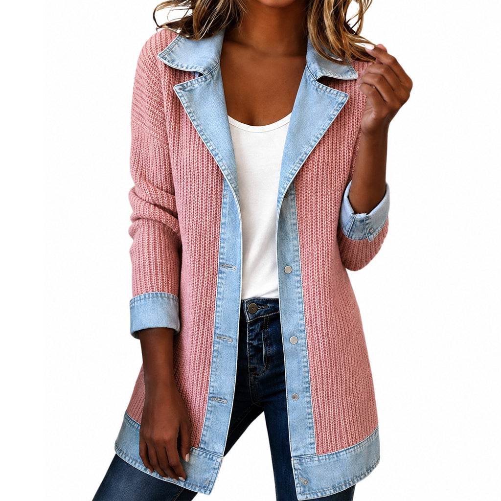 Élégance | Manteau en Maille et Jean